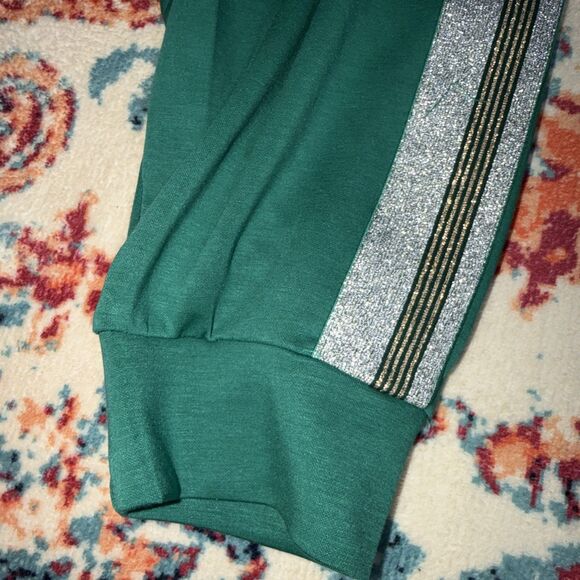 TORRID green lurex taped jogger sweats 3XL - Picture 2 of 6
